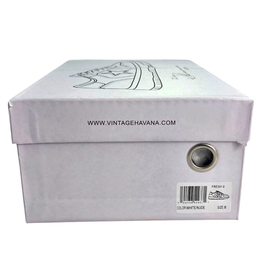 Vintage Havana Womens Star Fresh Sneakers White/Nude Size 8 With 2 Keychains - Picture 11 of 11